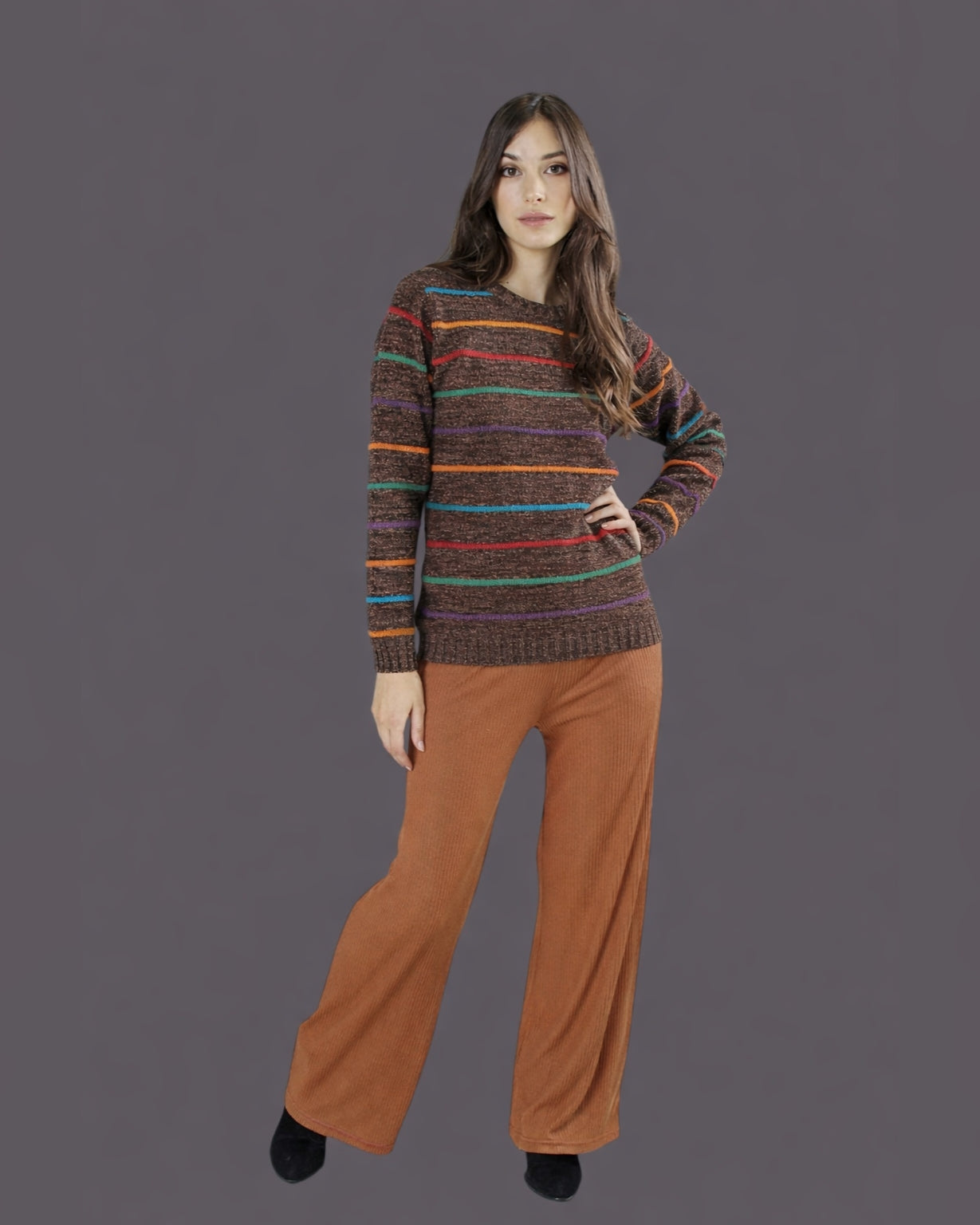 BOSSA RAYADO MARRON (ART. 7771)