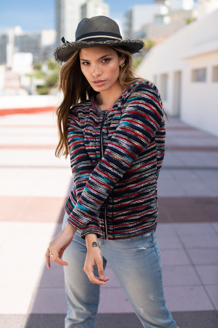 '-OUTLET- CAMPERA ALGODÓN MULTICOLOR - ART.7216