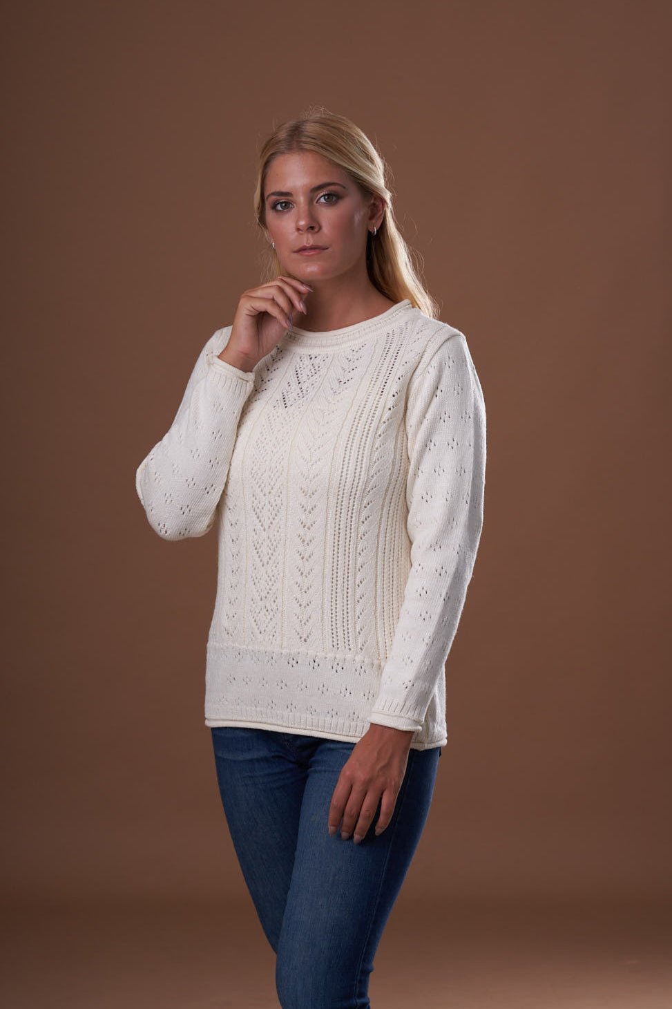 CUELLO U CALADO LANA CRUDO - ART.7972
