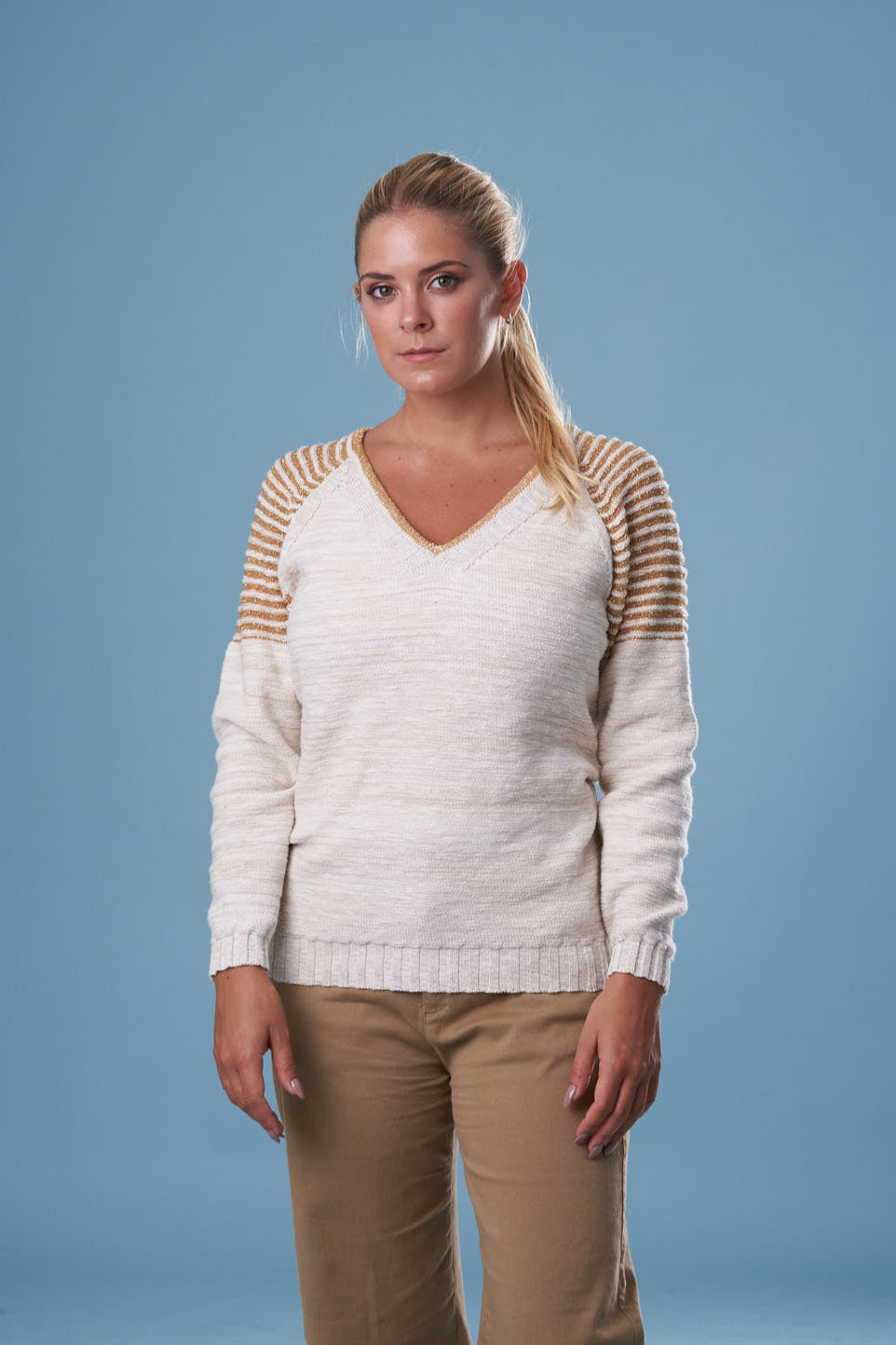ESCOTE V ALGODÓN LUREX DORADO - ART.7978