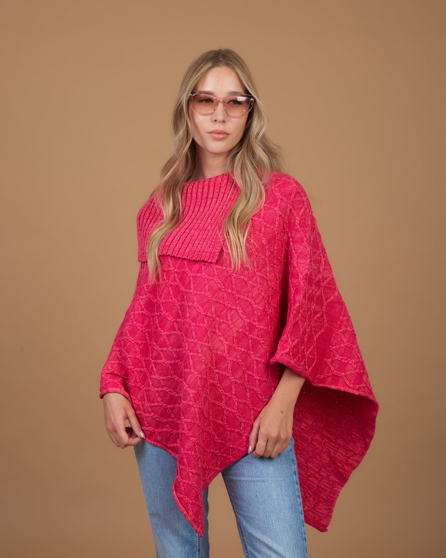 PONCHO LANA FUCSIA - 7986