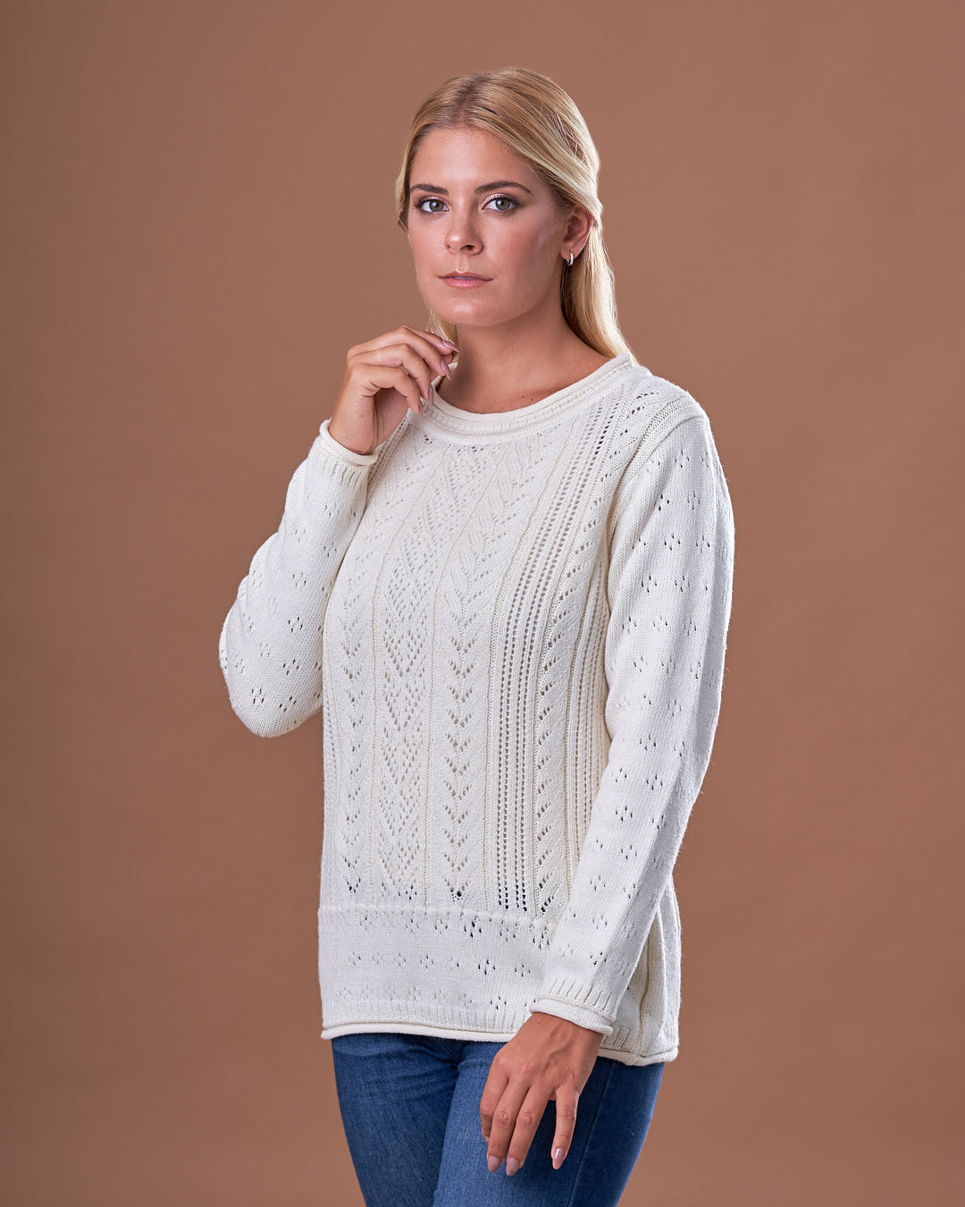 CUELLO U CALADO LANA CRUDO - ART.7972