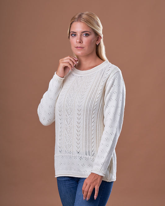 CUELLO U CALADO LANA CRUDO - ART.7972