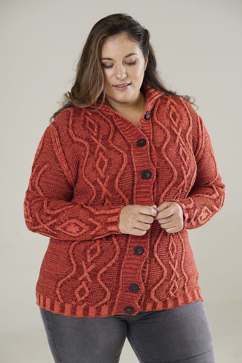 CARDIGAN LANA NARANJA - 7726